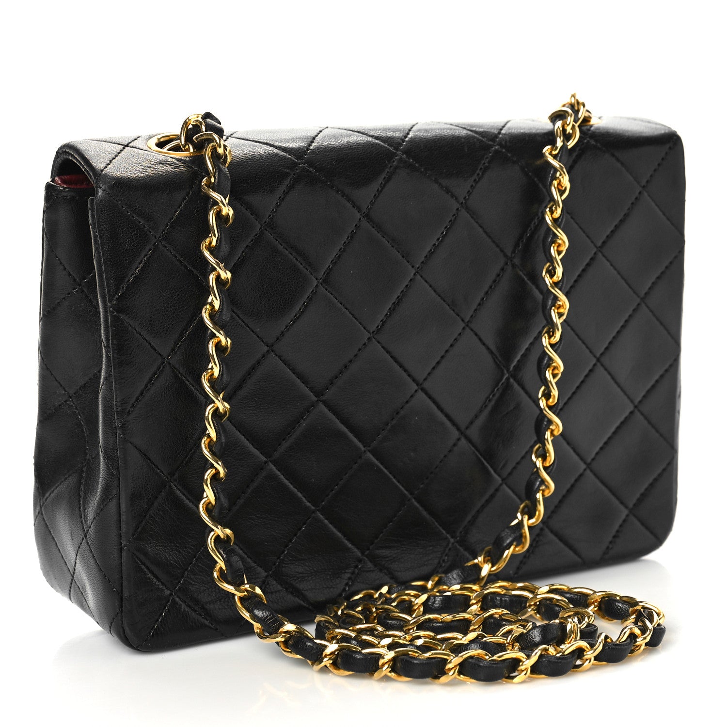 Chanel Lambskin Quilted Mini Square Flap Bag Black 3 of 9