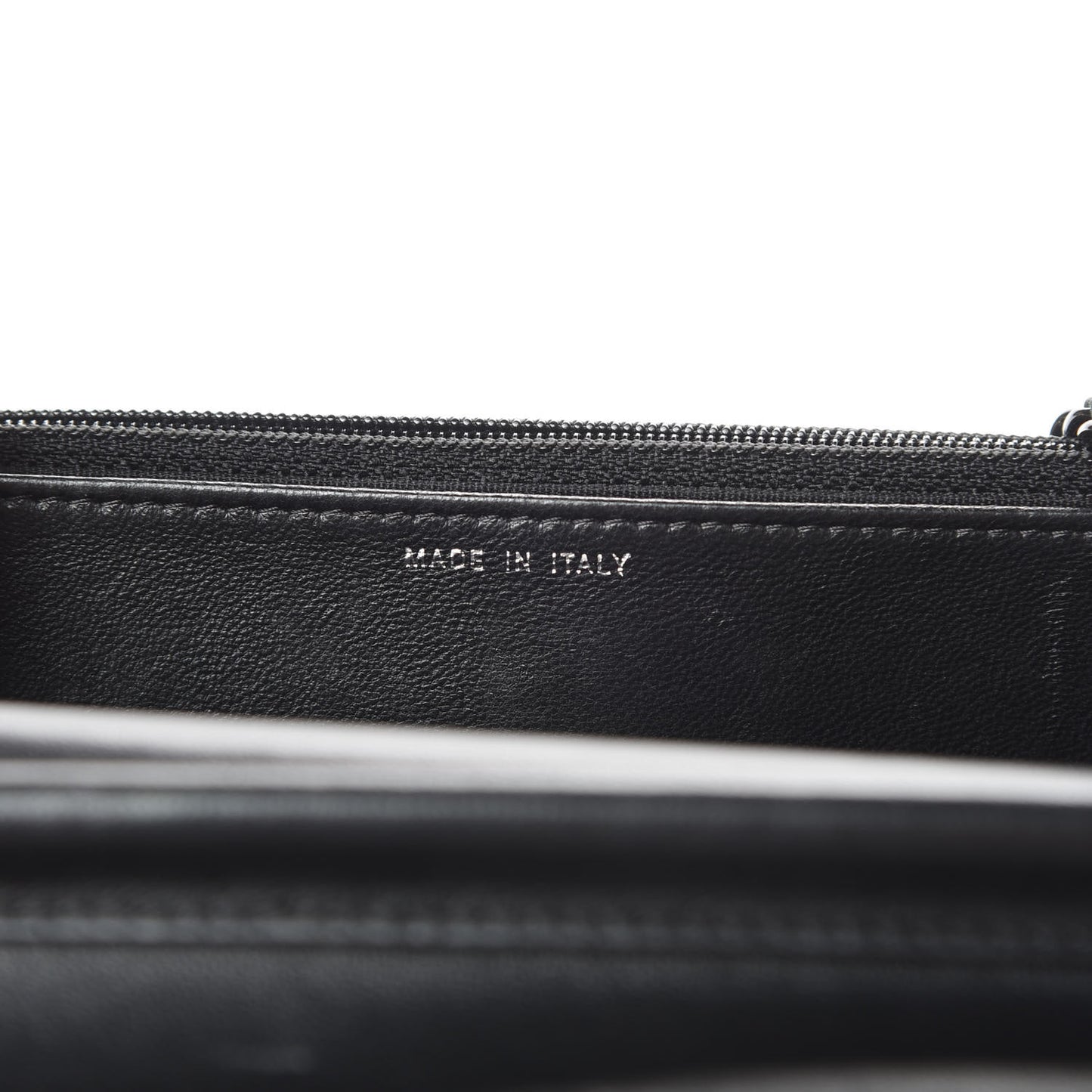 Lambskin Chevron Quilted Wallet On Chain WOC So Black