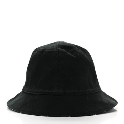 Louis Vuitton Cotton Damier Distorted Reversible Bucket Hat Black 6 of 9