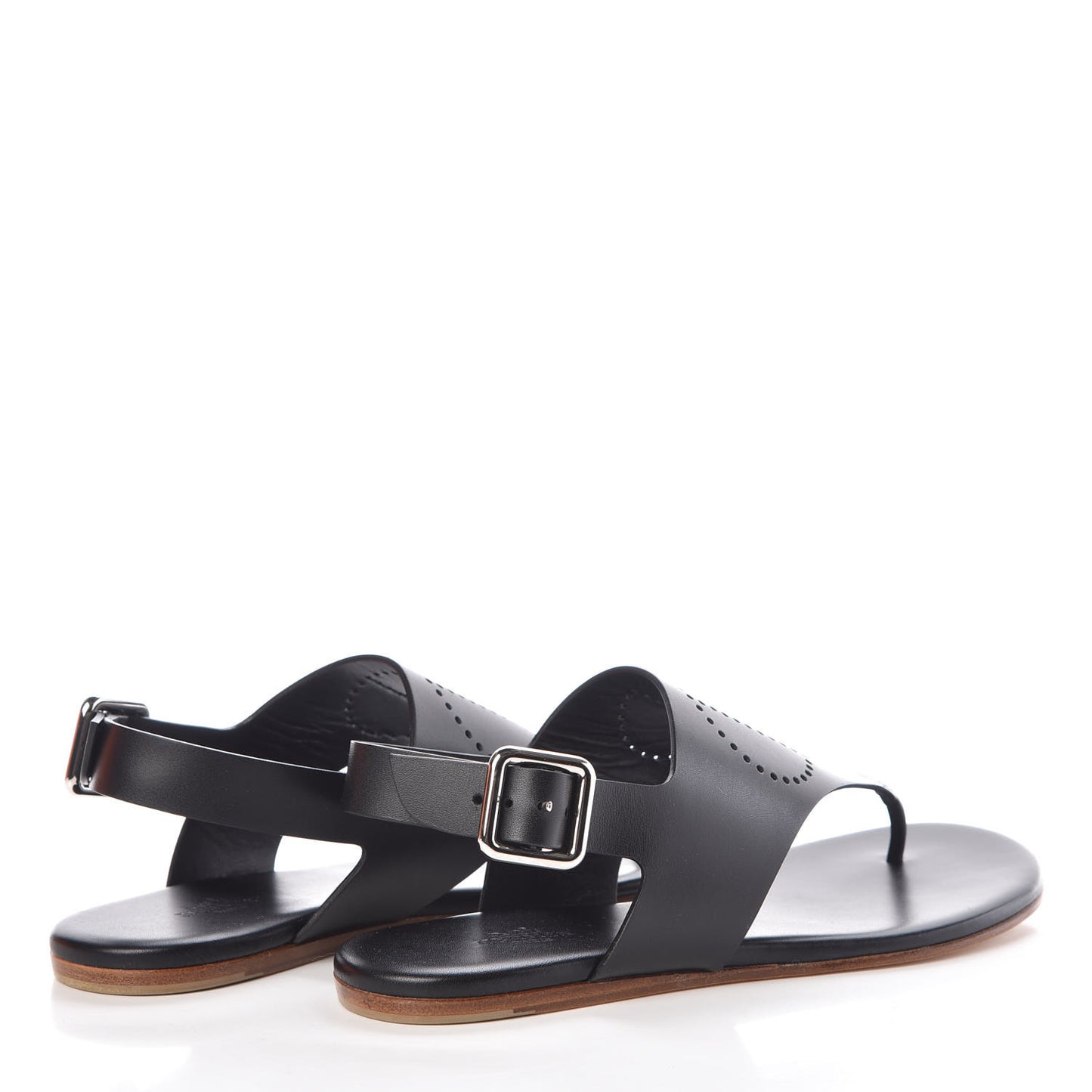 Calfskin Kola Sandals 37 Black