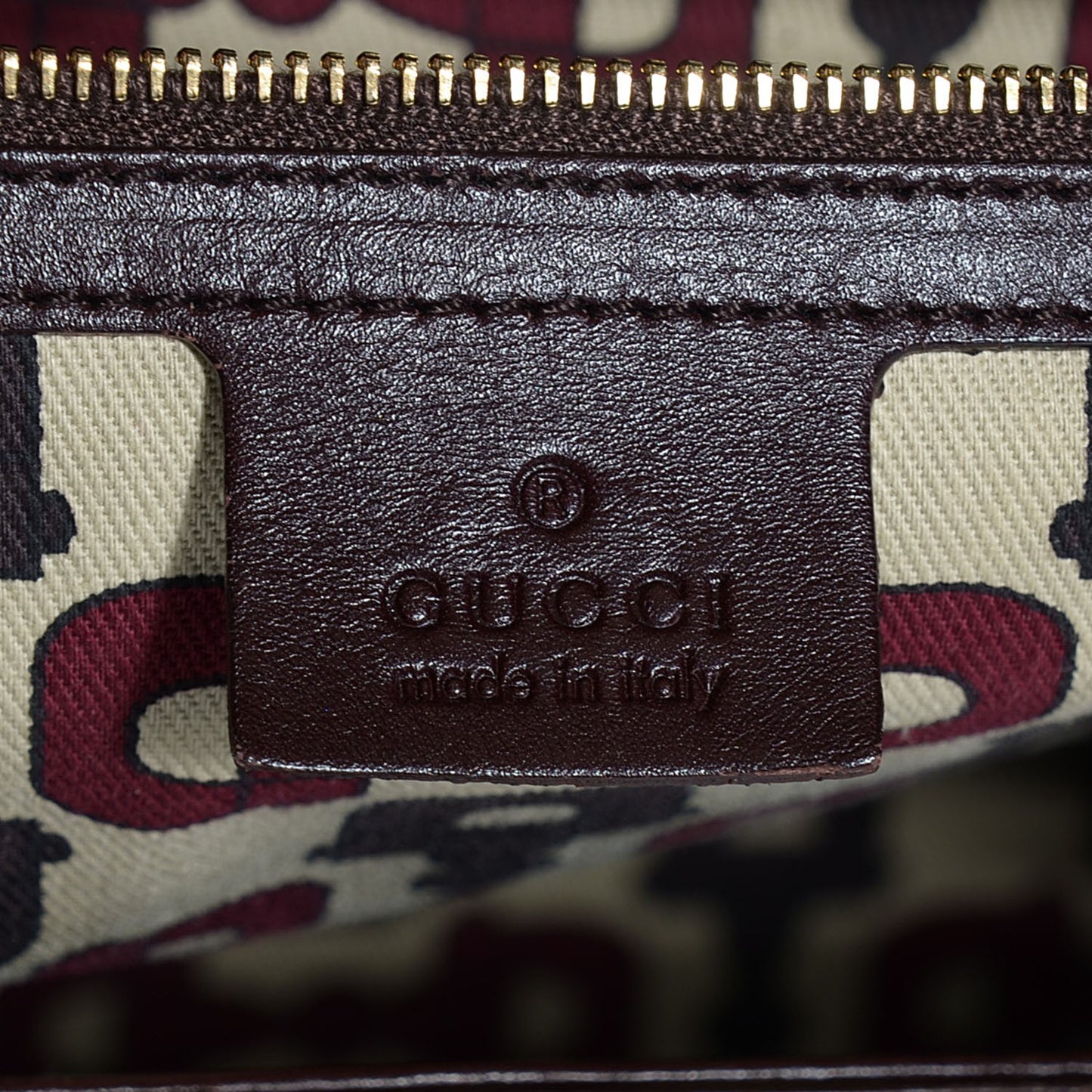 Guccissima Large Treasure Boston Dark Brown
