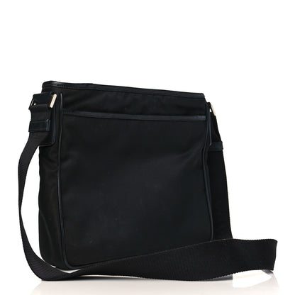 Prada Tessuto Nylon Saffiano Flat Messenger Bag Black 3 of 10