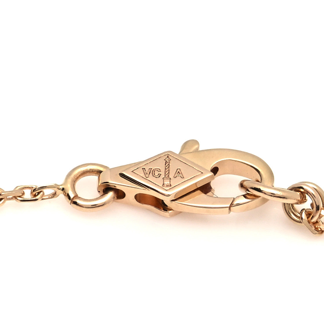 18K Rose Gold Carnelian Sweet Alhambra Bracelet