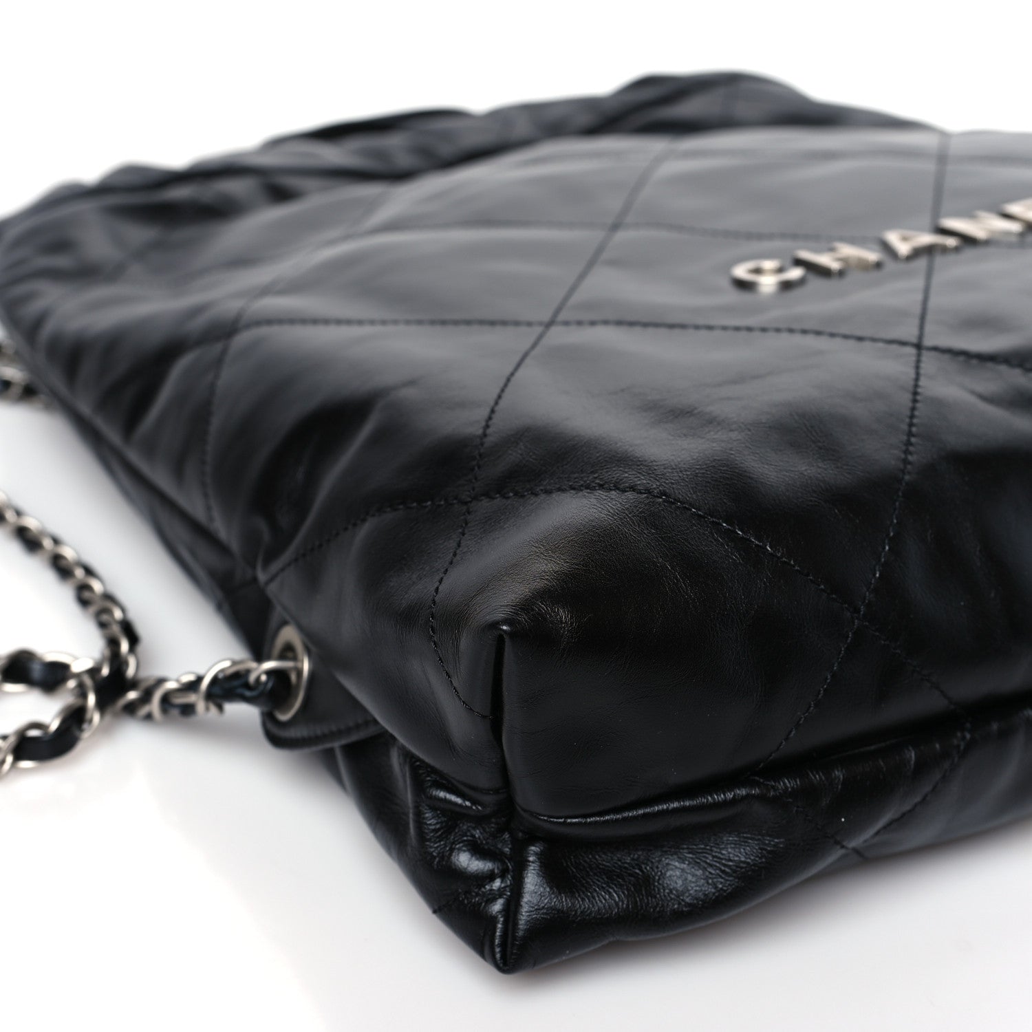 Chanel Shiny Calfskin Quilted Chanel 22 Backpack Black 8 of 9