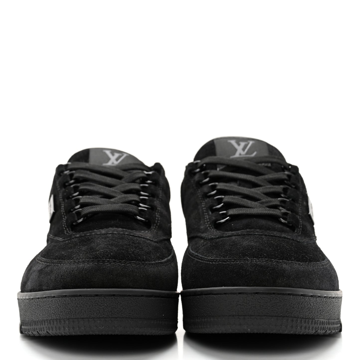 Suede Mens LV Trainer Sneakers 8.5 Black