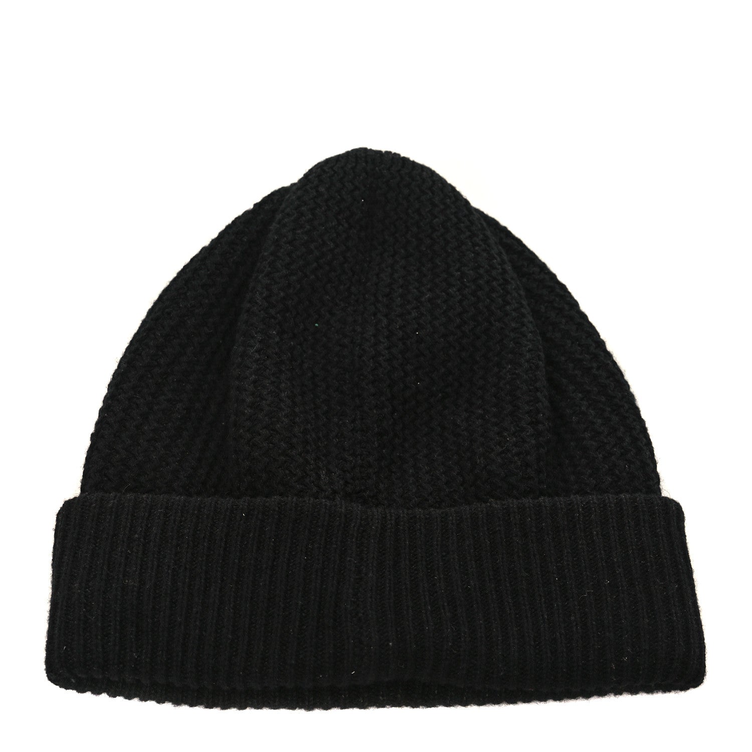 Chanel Cashmere Sequin Logo Beanie Hat Black Gold 2 of 4