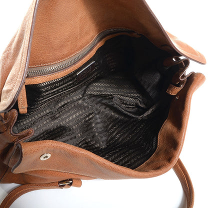Prada Leather Easy Foldover Pushlock Satchel 5 of 9