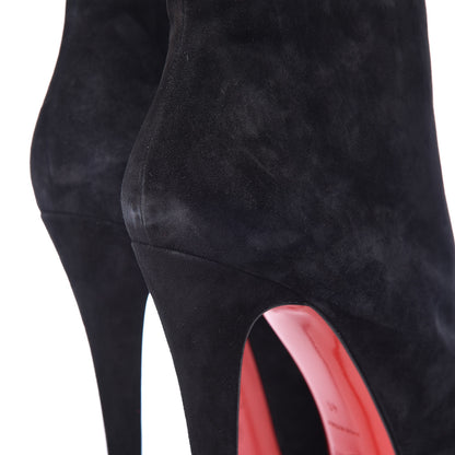 Christian Louboutin Suede Daf Booty 160 Ankle Boots 41 Black 9 of 10