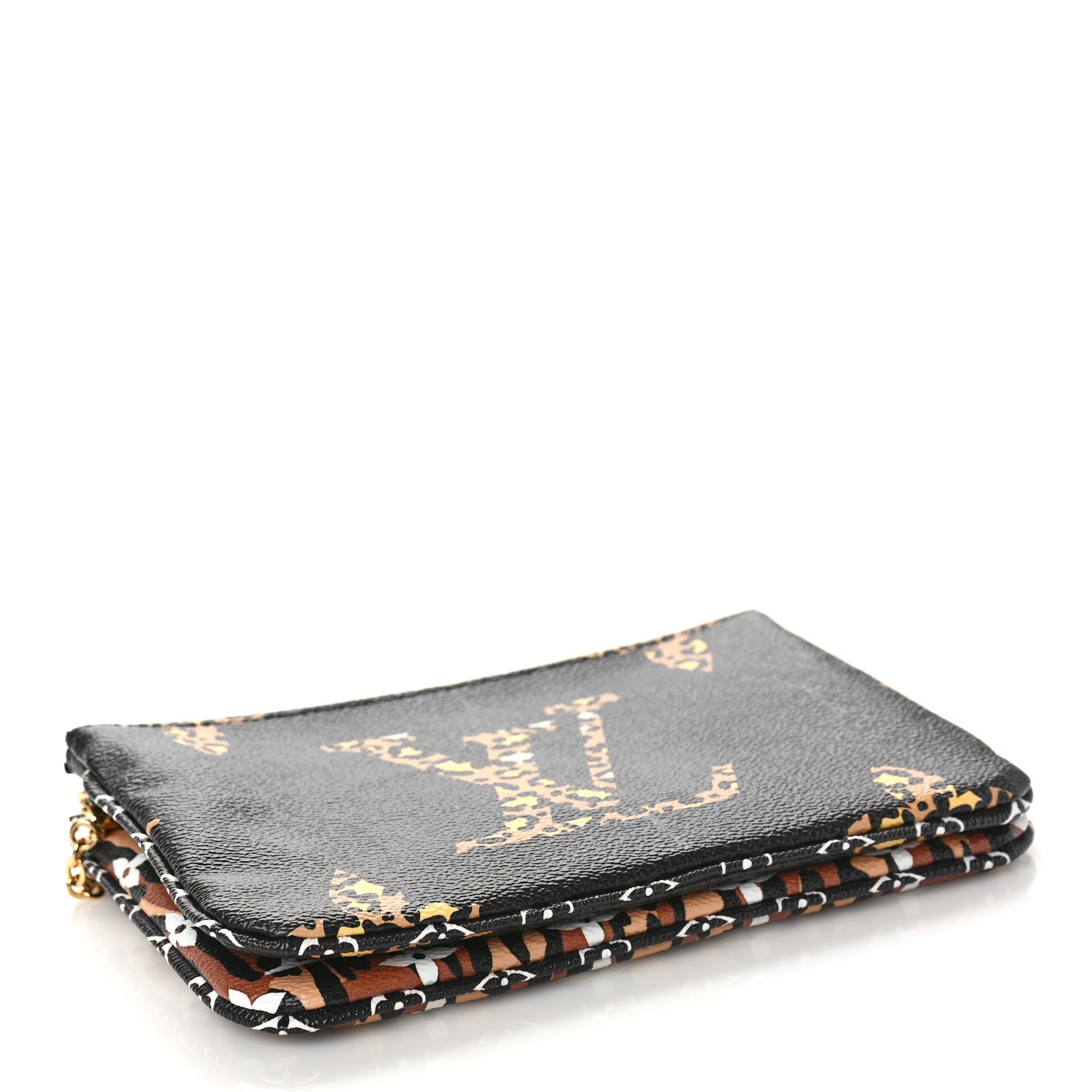 Louis Vuitton Monogram Giant Jungle Pochette Double Zip Black 4 of 8