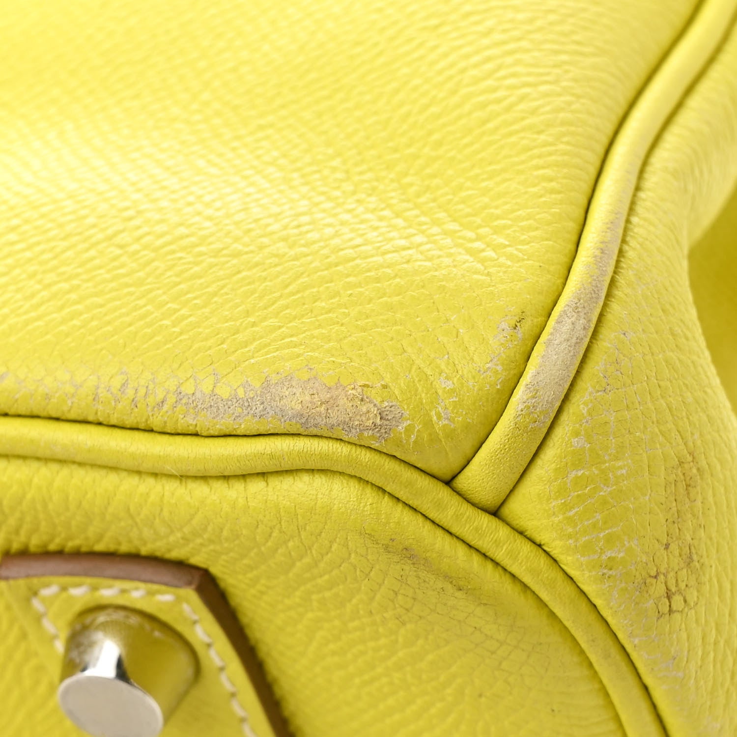 Hermes Epsom Candy Birkin 35 Lime Gris Perle 11 of 18