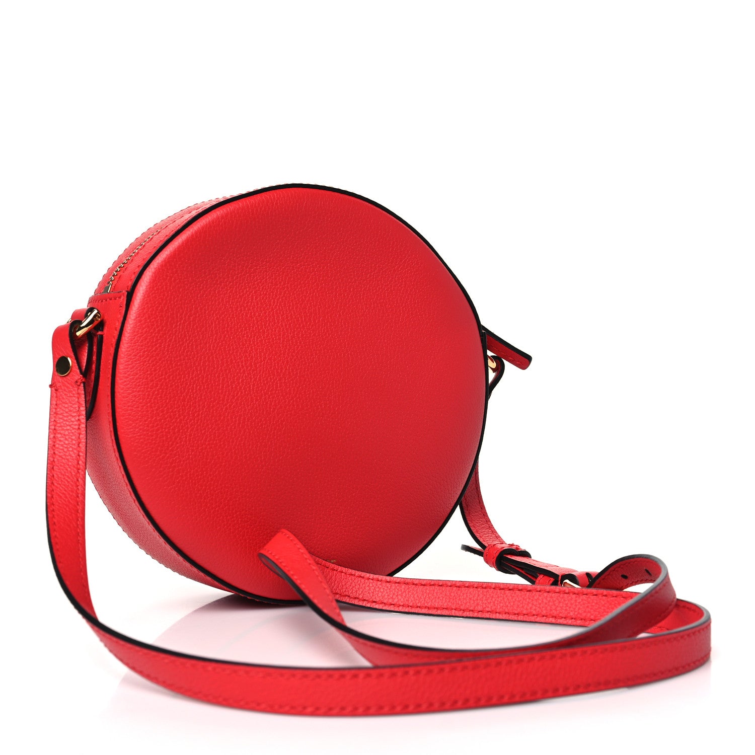 Versace Calfskin La Medusa Round Camera Bag Red 3 of 9