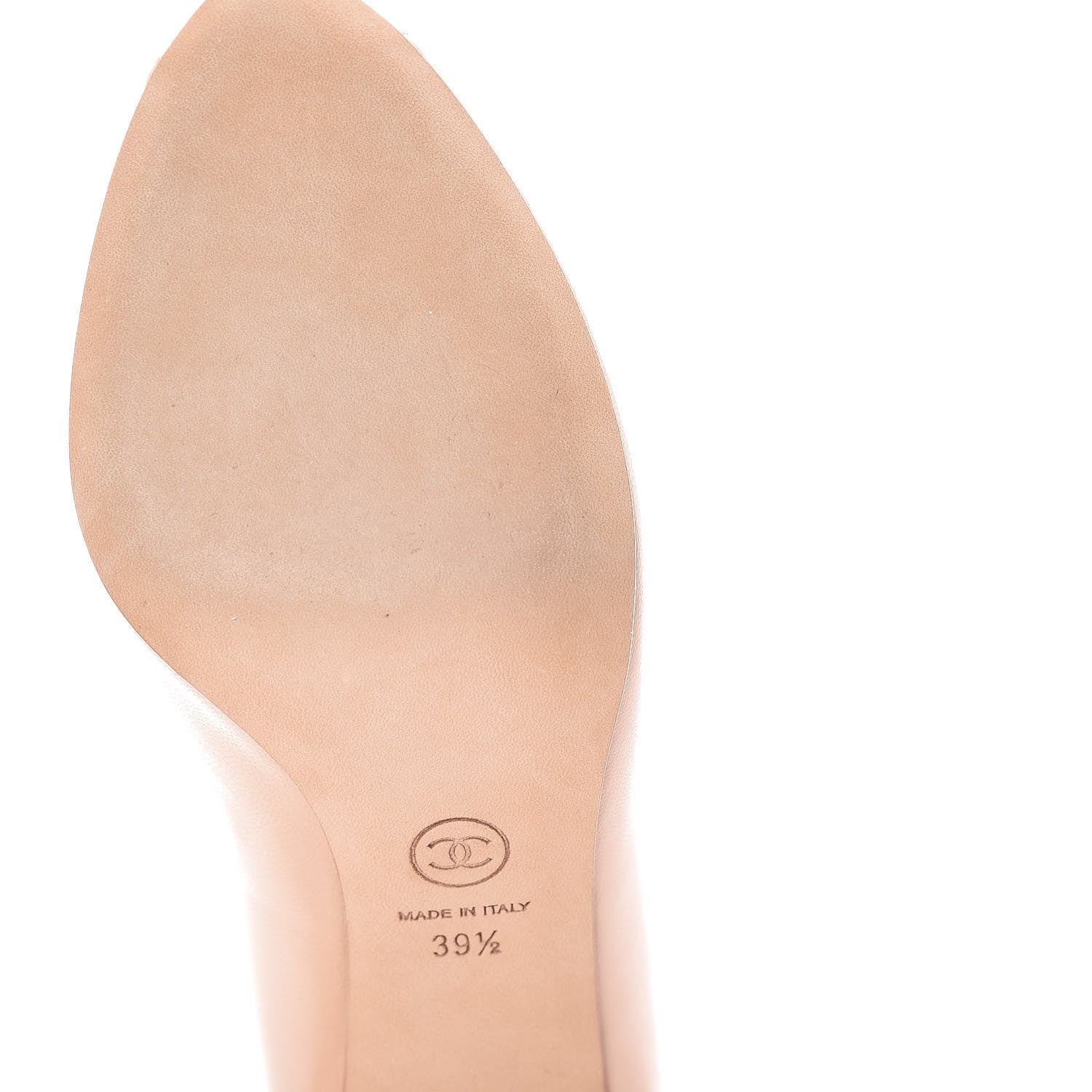 Chanel Lambskin Pearl Peep Toe Pumps 39.5 Beige Clair 8 of 12