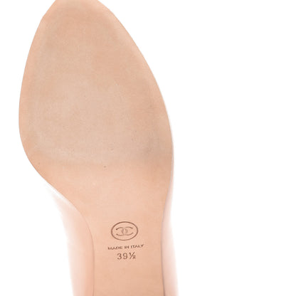 Chanel Lambskin Pearl Peep Toe Pumps 39.5 Beige Clair 8 of 12