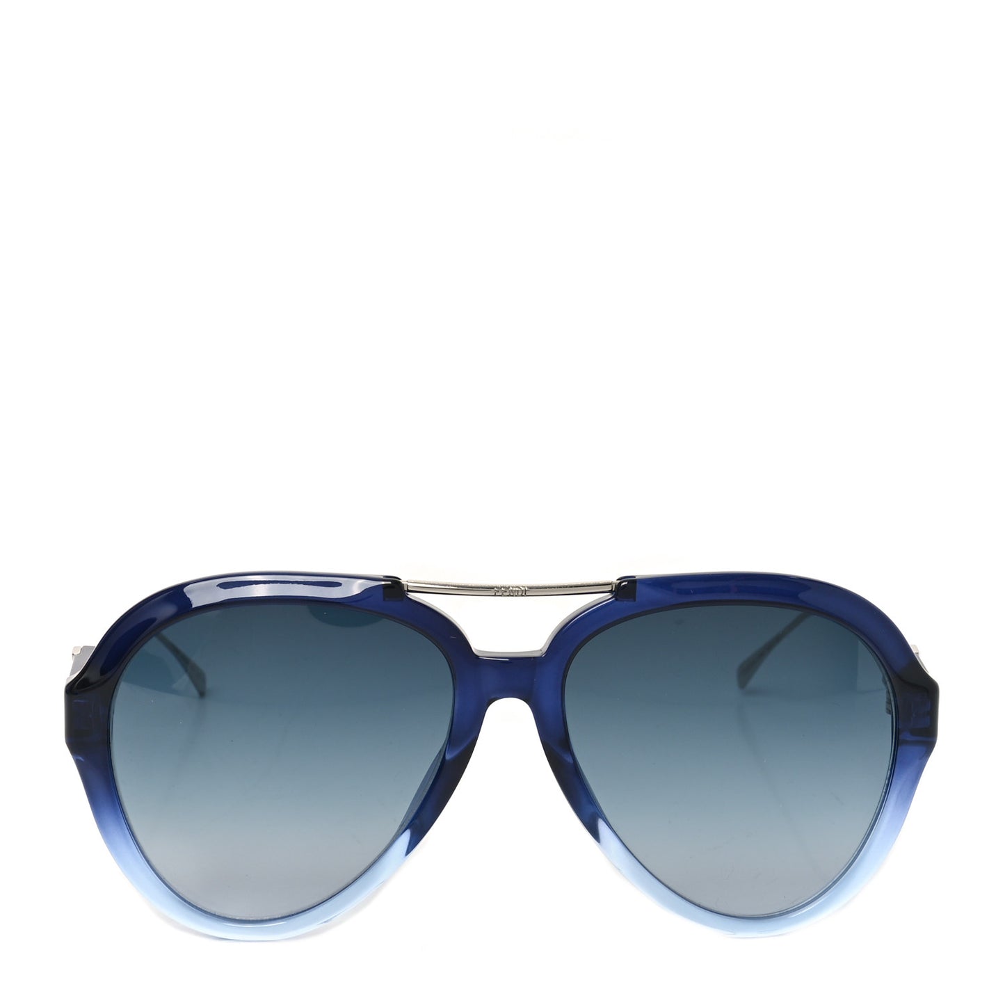 Metal Acetate Aviator Sunglasses FF 0322 Blue Silver