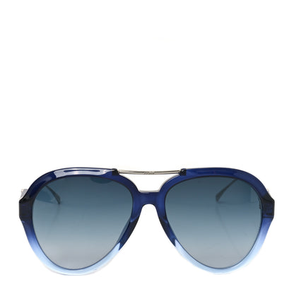 Fendi Metal Acetate Aviator Sunglasses FF 0322 Blue Silver 2 of 7