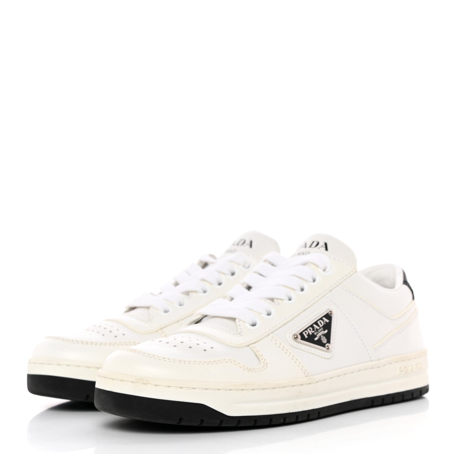 Vitello Rois Triangle Womens Downtown Low Top 30mm Sneakers 36.5 White Black