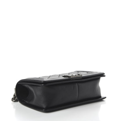 Chanel Calfskin Double Stitch Medium Boy Flap Black 3 of 10