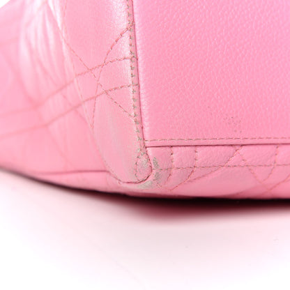 Christian Dior Grained Calfskin Cannage Medium Lady Dior Pink 26 of 29