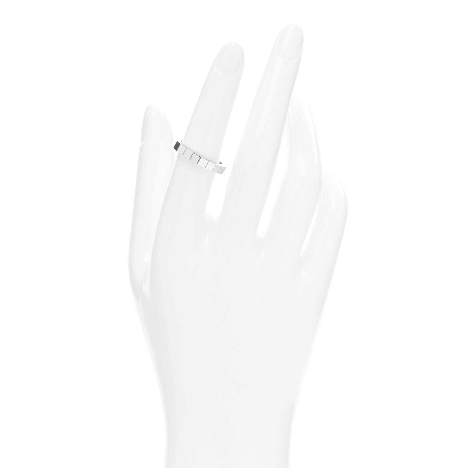 Cartier 18K White Gold Lanieres Ring 53 6.5 2 of 4