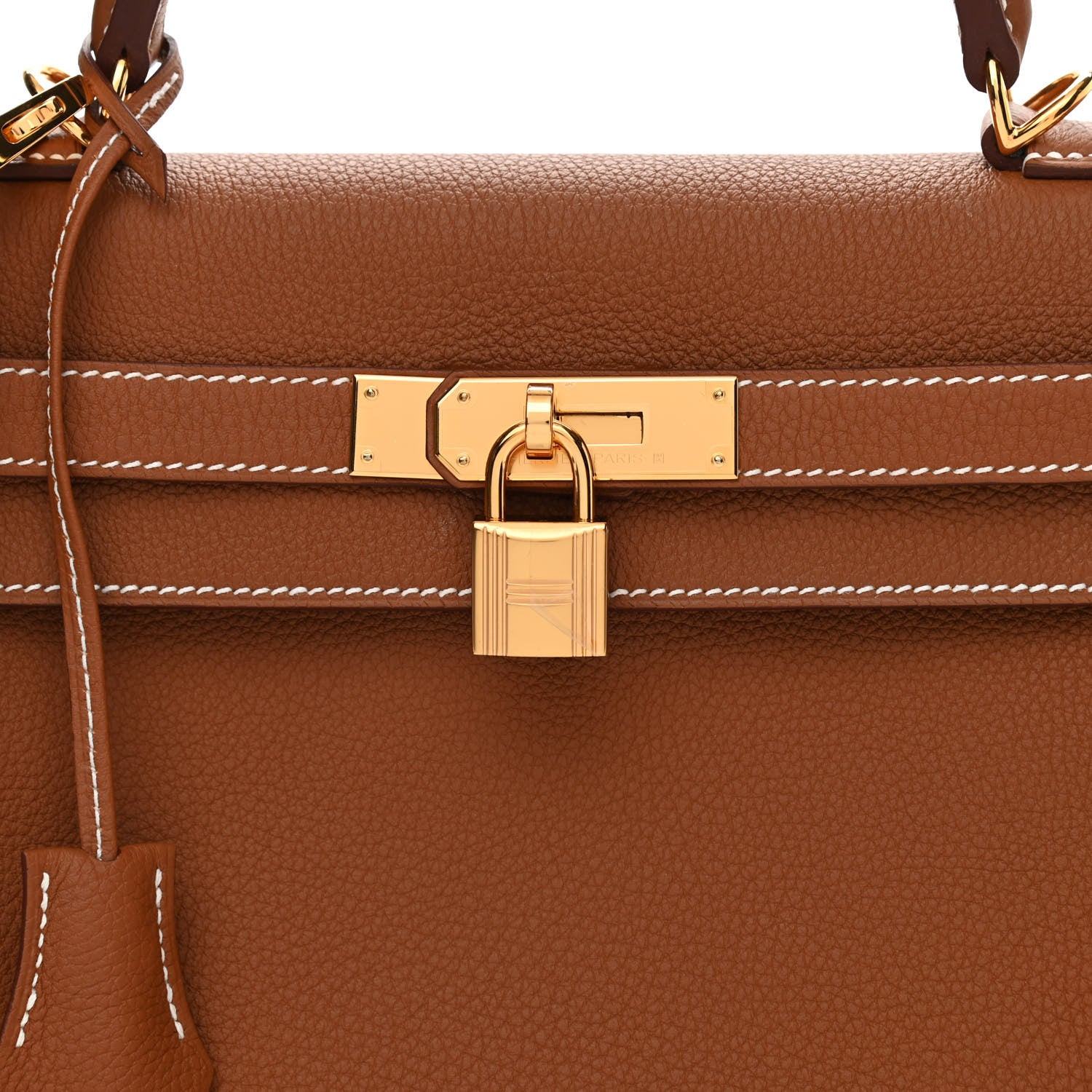 Hermes Taurillon Clemence Kelly Retourne 28 Gold 8 of 12