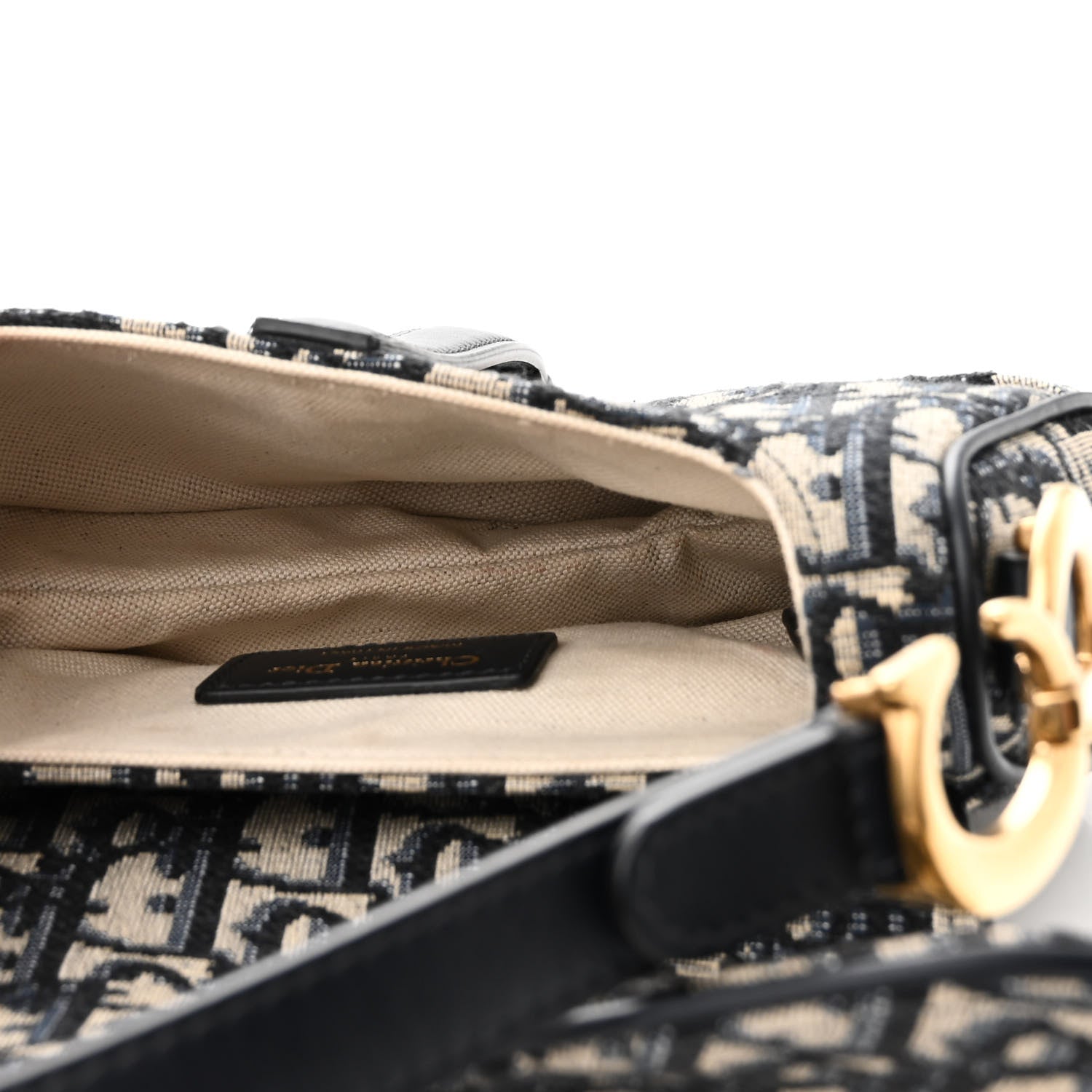 Christian Dior Oblique Mini Saddle Bag Blue 5 of 9