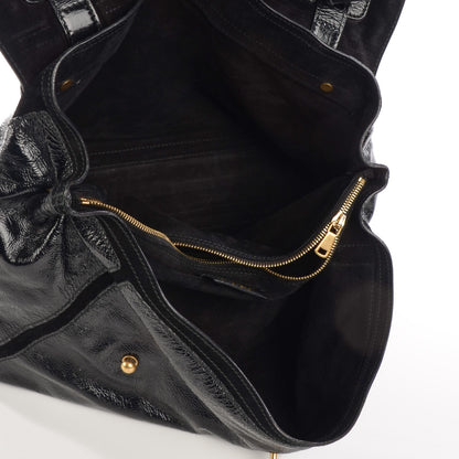 Saint Laurent Patent Calfskin Large Muse Two Black 5 of 7