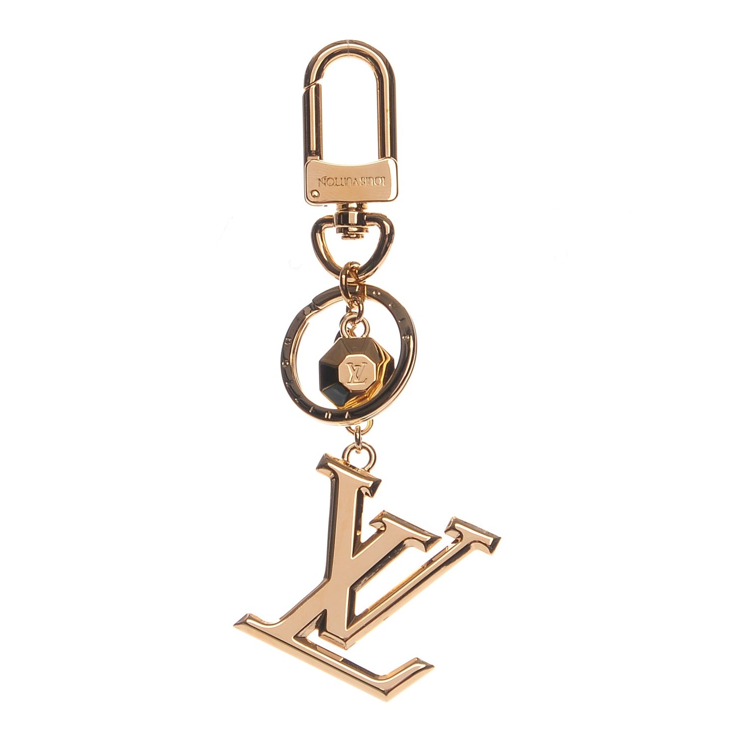 LV Facettes Bag Charm Key Holder Gold