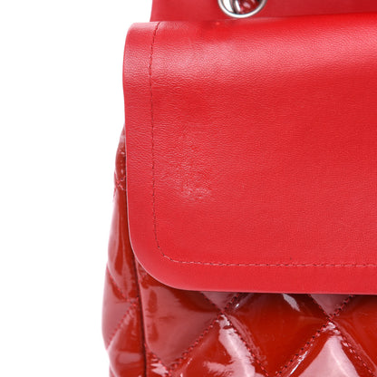 Chanel Patent Quilted Jumbo Double Flap Dark Red 16 of 19