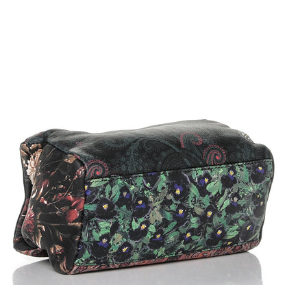 Givenchy Rubber Effect Calfskin Floral Print Pandora Wristlet Black Multicolor 4 of 7