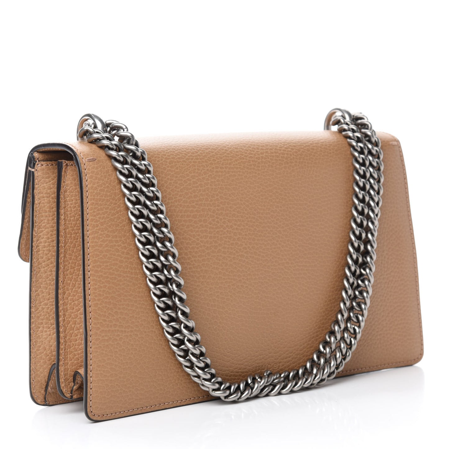 Dollar Calfskin Crystal Small Dionysus Shoulder Bag Natural Tan Black Diamond
