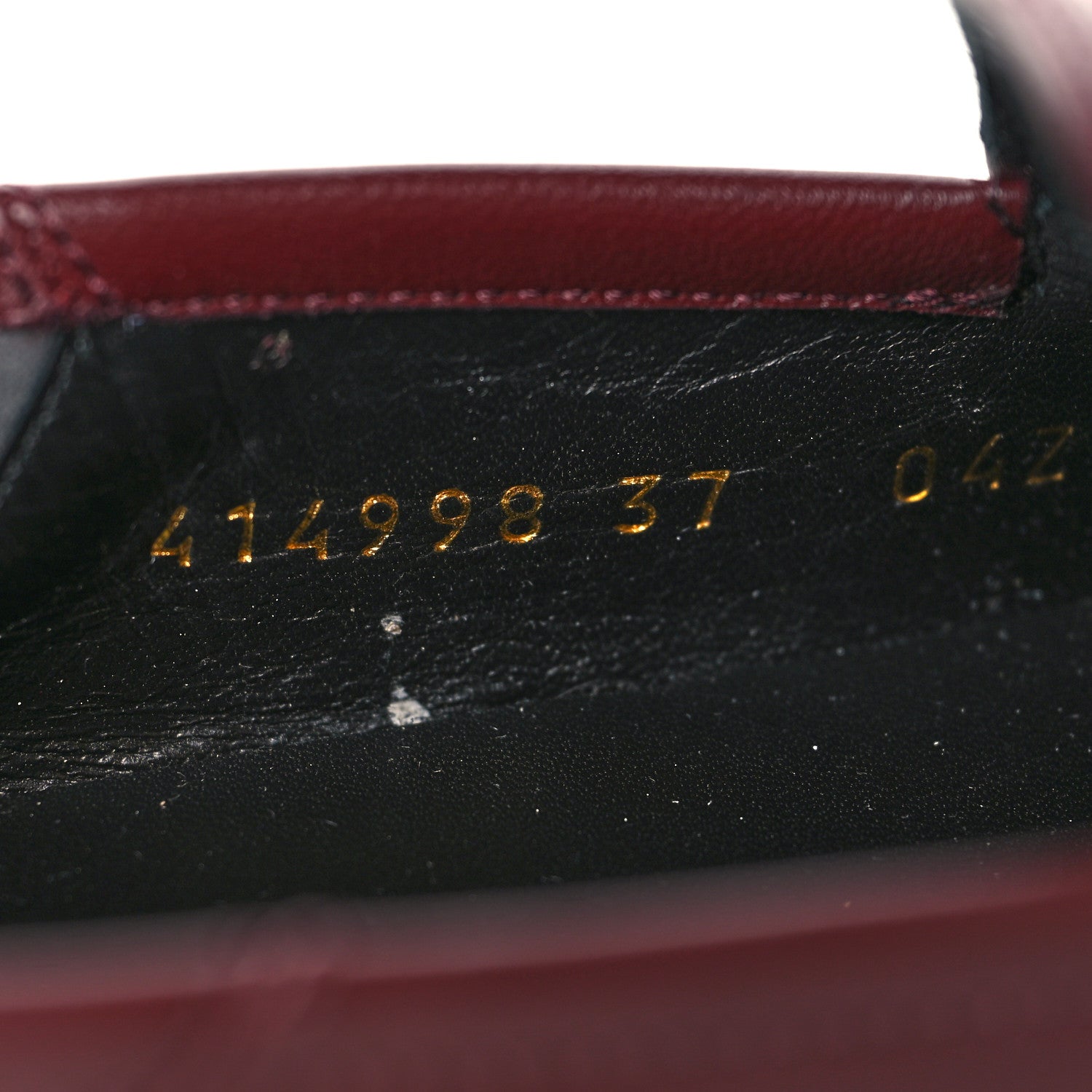 Gucci Lambskin Womens Brixton Horsebit Loafers 37 Vintage Bordeaux 8 of 9