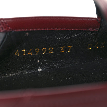 Gucci Lambskin Womens Brixton Horsebit Loafers 37 Vintage Bordeaux 8 of 9