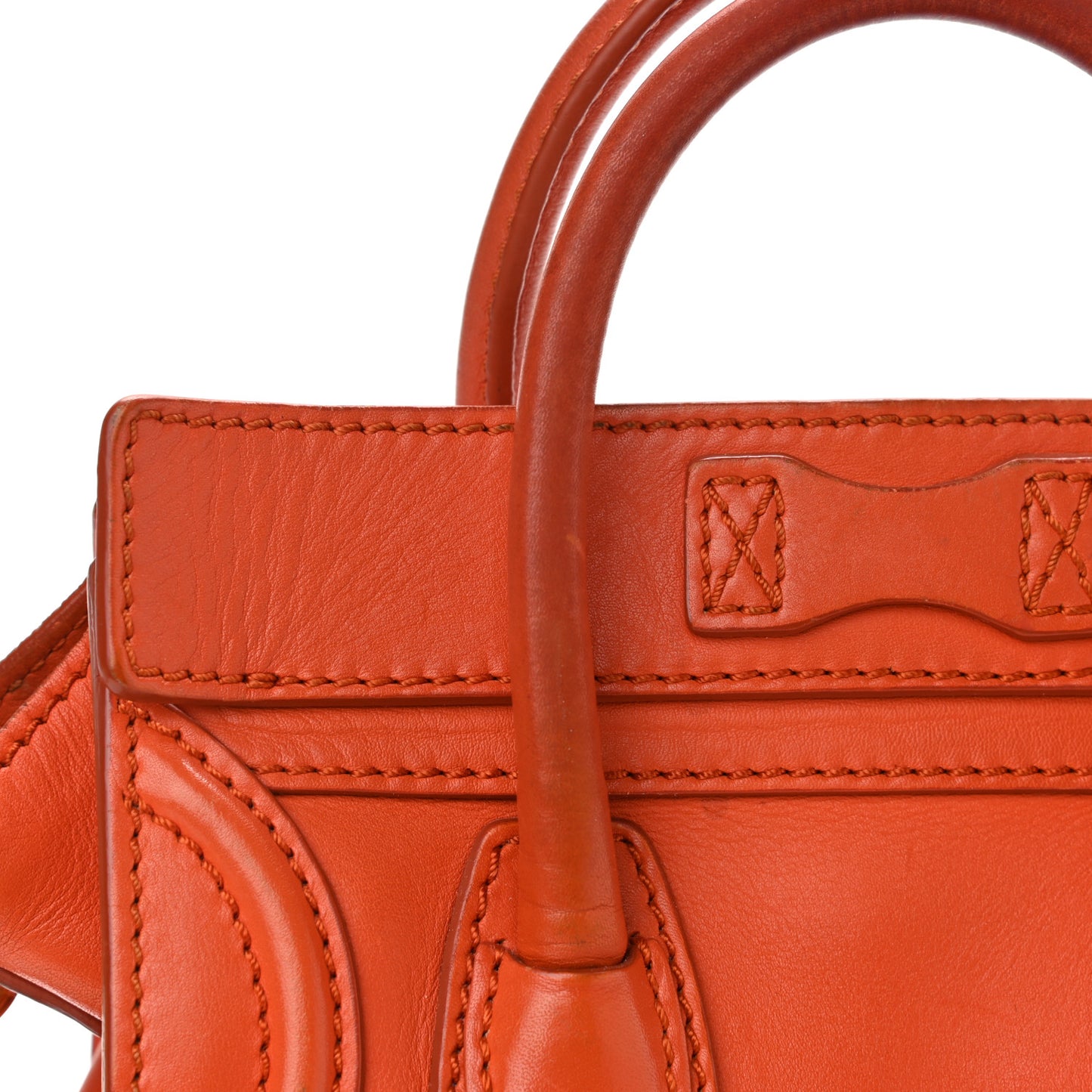 Smooth Calfskin Nano Luggage Orange