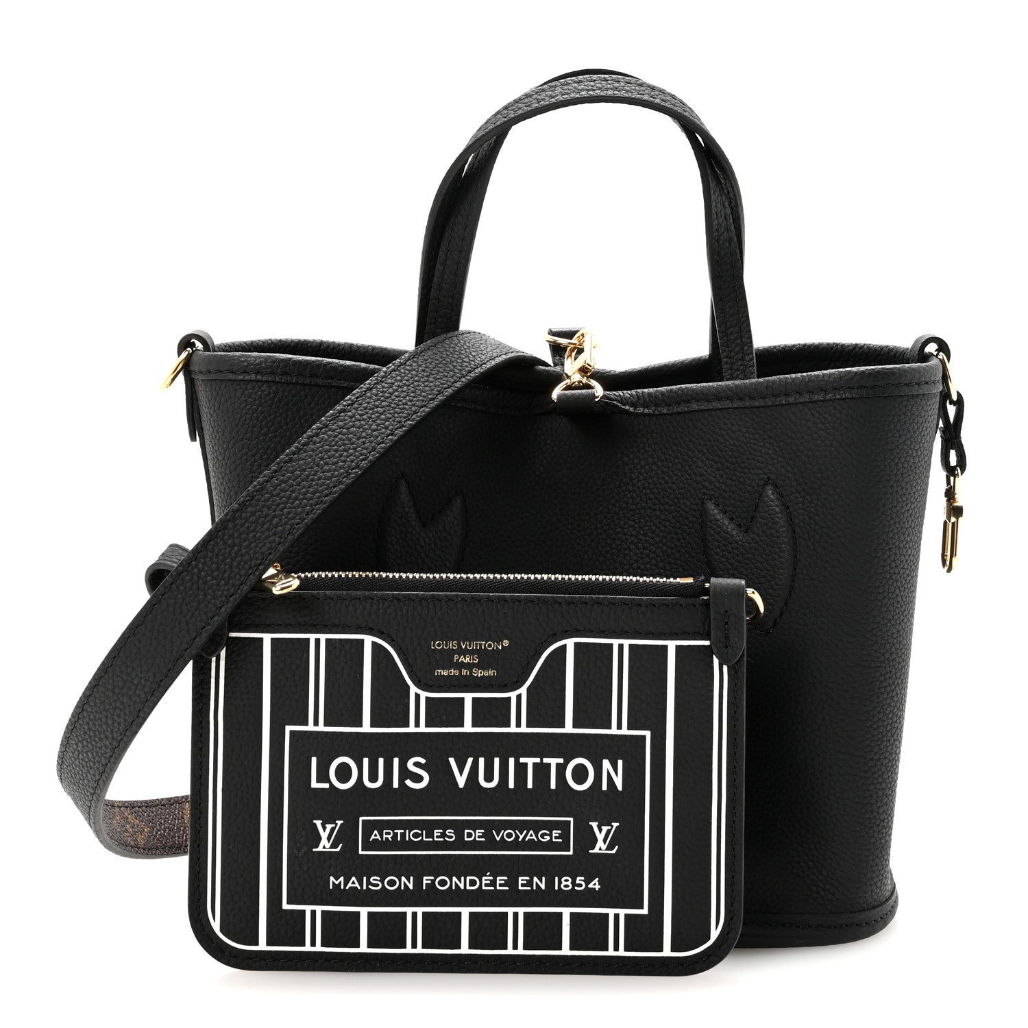 Louis Vuitton Monogram Neverfull Inside Out Bandouliere BB Black 8 of 28