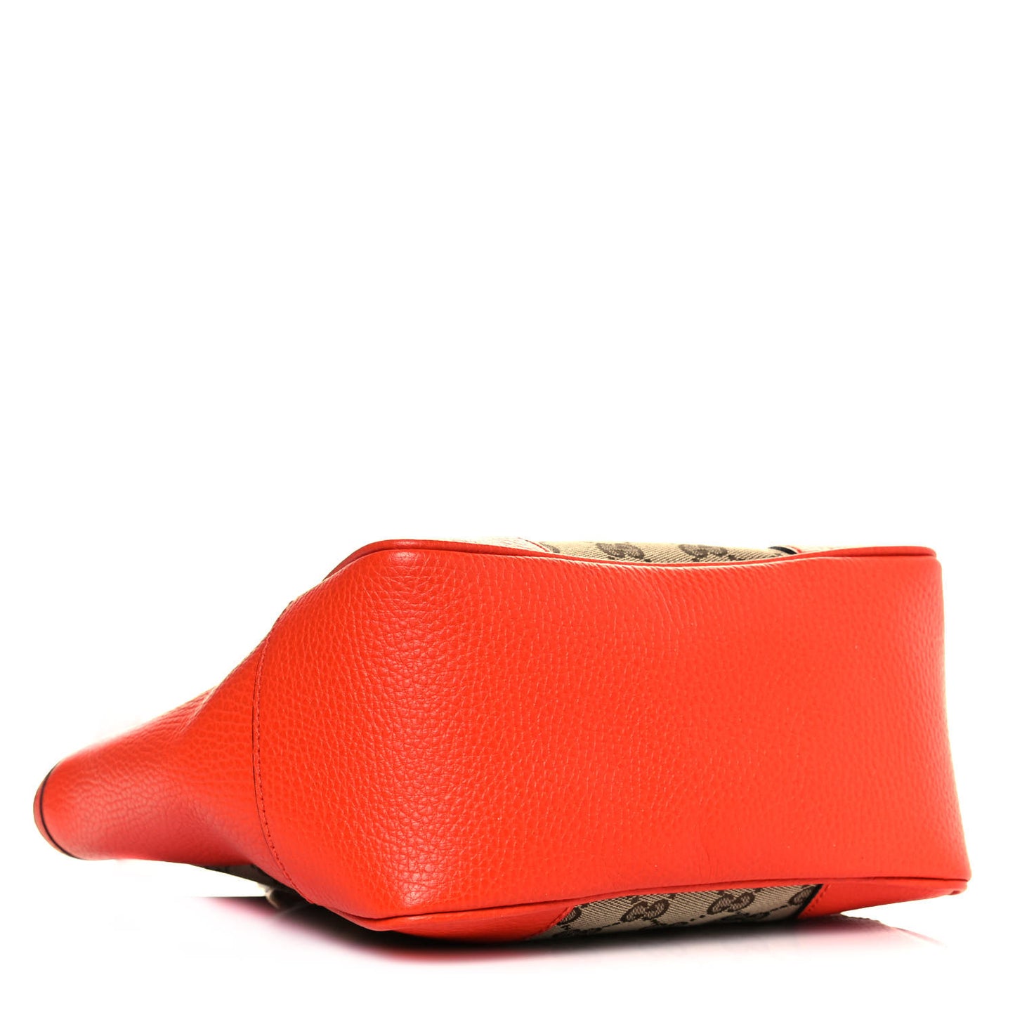 Monogram Dollar Calfskin Small Bree Tote Beige Ebony Sun Orange