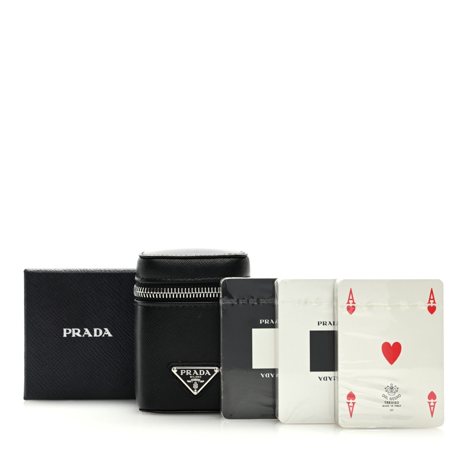 Prada Saffiano Playing Cards With Case Black 8 of 8