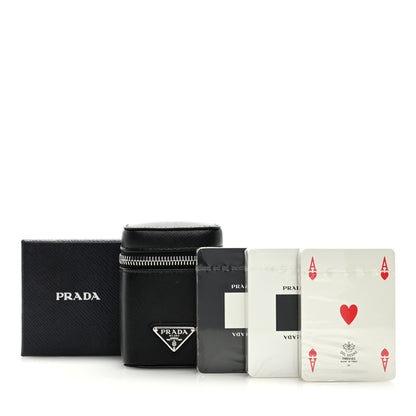 Prada Saffiano Playing Cards With Case Black 8 of 8