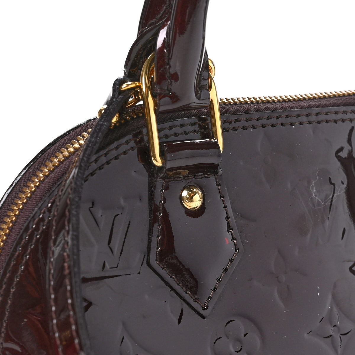 Louis Vuitton Vernis Alma BB Amarante 10 of 10