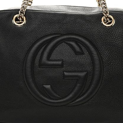 Gucci Pebbled Calfskin Medium Soho Bowler Black 8 of 14