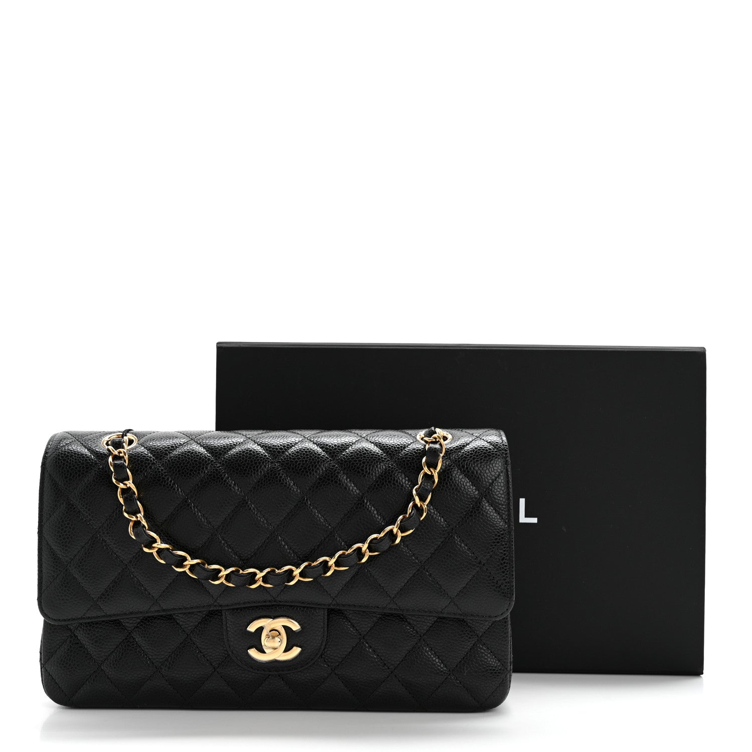 Chanel Caviar Quilted Medium Double Flap Black 11 of 11