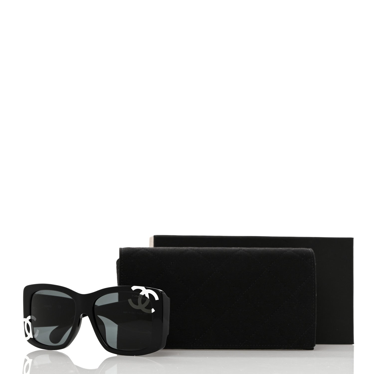 Chanel Acetate CC Logo Square Sunglasses 71472A Black 8 of 8
