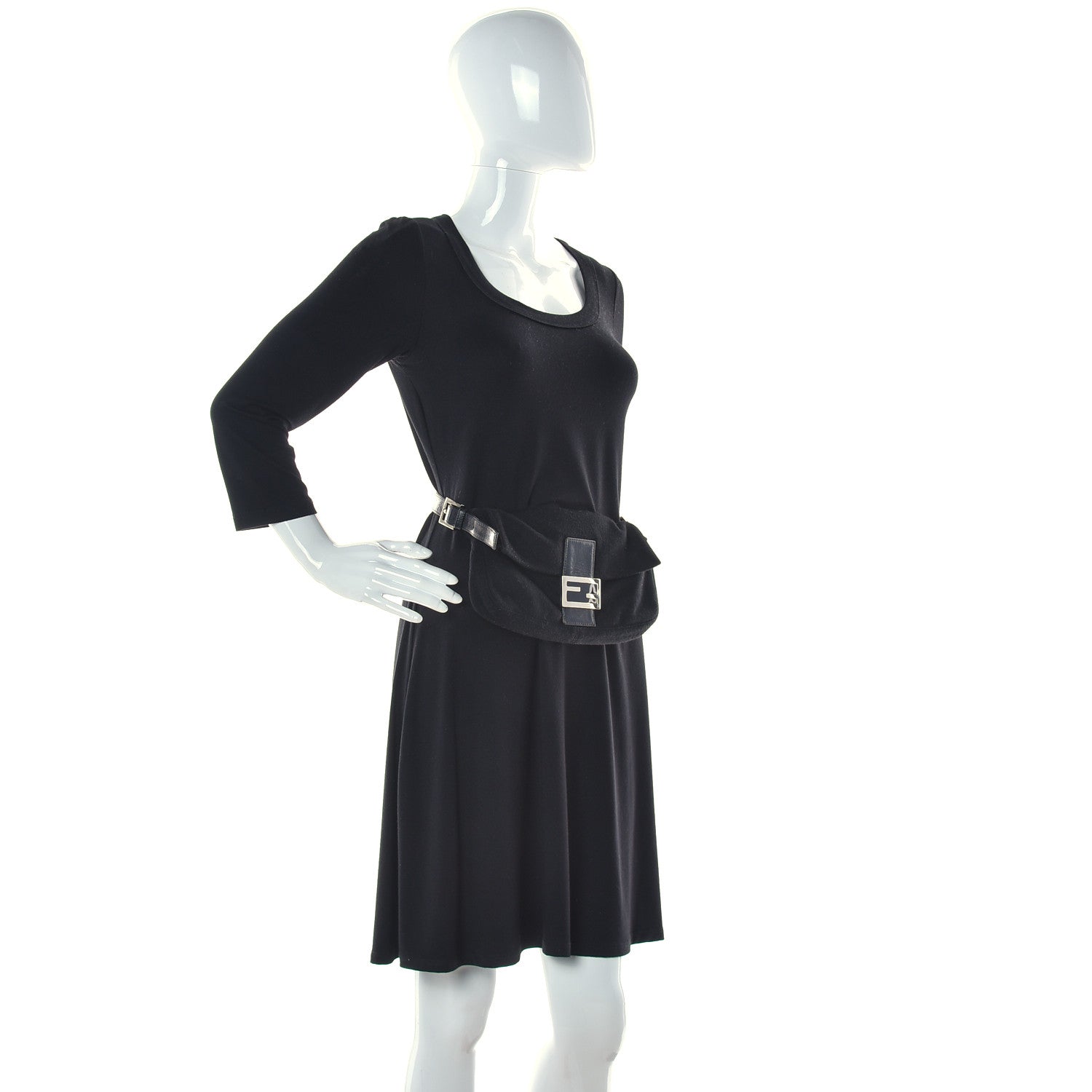 Fendi Wool Baguette Black 3 of 11