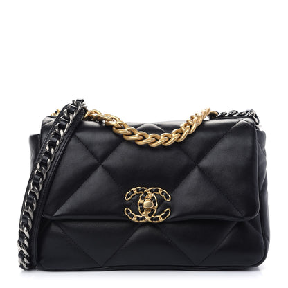 Chanel Lambskin Quilted Medium Chanel 19 Flap Black 1 of 10