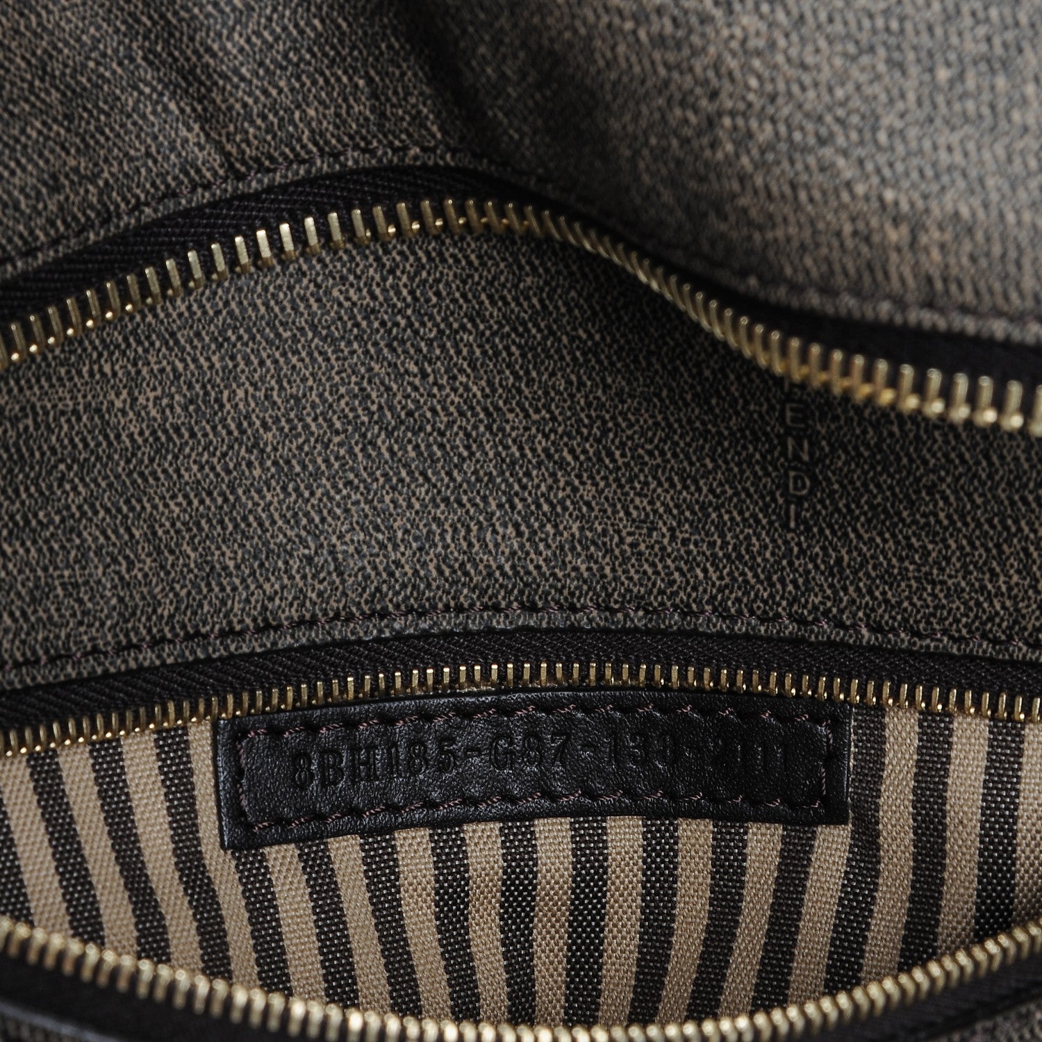 Fendi Zucca Spalmati Medium Roll Tote Tobacco Moro 7 of 7