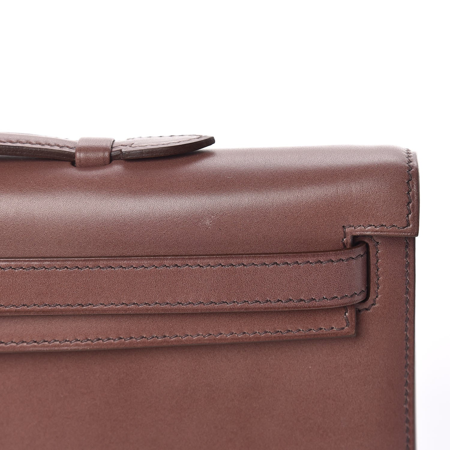 Hermes Tadelakt Kelly Cut Clutch Pochette Griolet 8 of 12