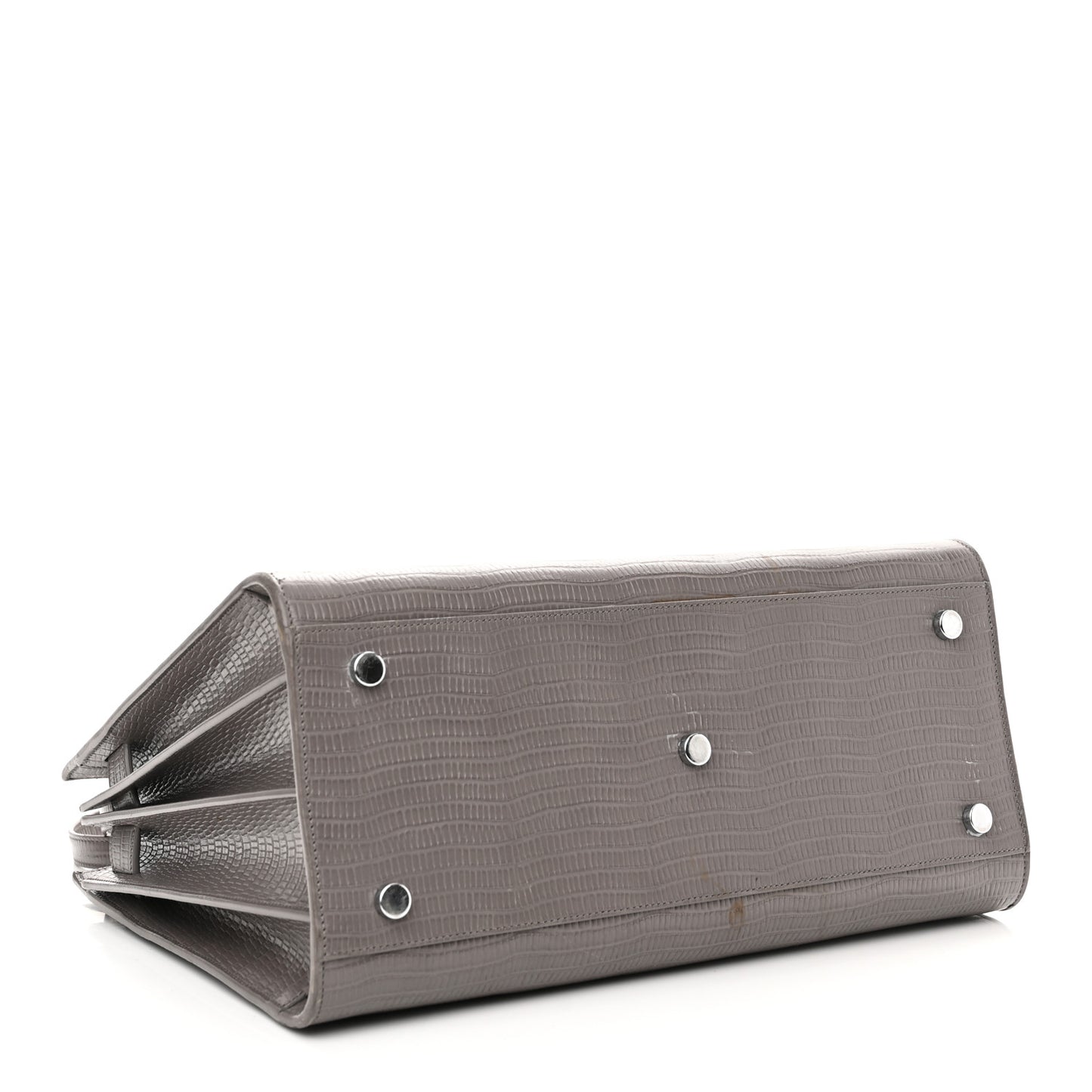 Lizard Calfskin Embossed Small Sac De Jour Fog