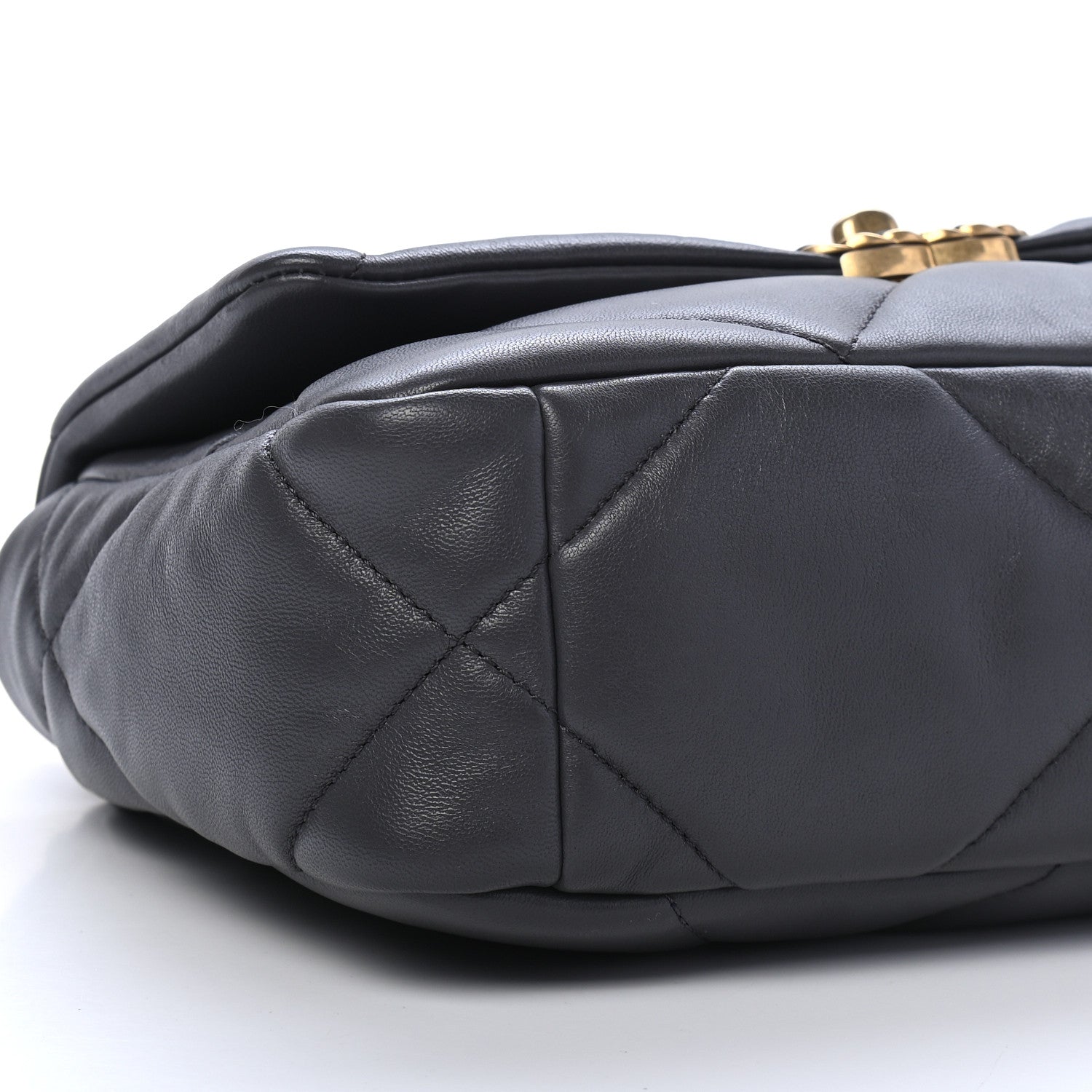Chanel Lambskin Quilted Medium Chanel 19 Flap Dark Grey 7 of 8