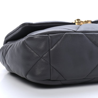 Chanel Lambskin Quilted Medium Chanel 19 Flap Dark Grey 7 of 8