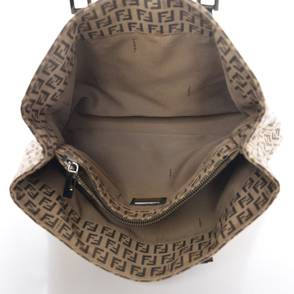 Fendi Zucchino Vitello Small Tote Beige Black 5 of 9