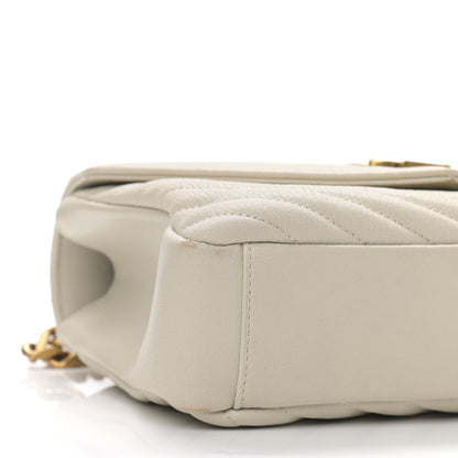 Saint Laurent Sheepskin Matelasse Chevron Monogram Medium College Bag Crema Soft 9 of 11